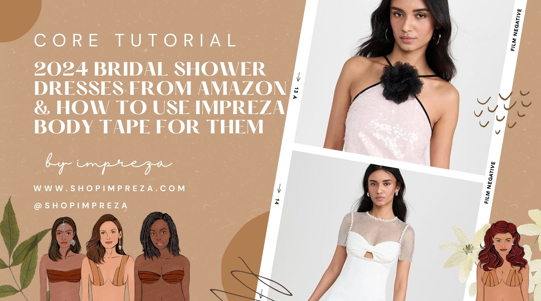 2024 Bridal Shower Dresses from Amazon & How to Use IMPREZA Body Tape for Them