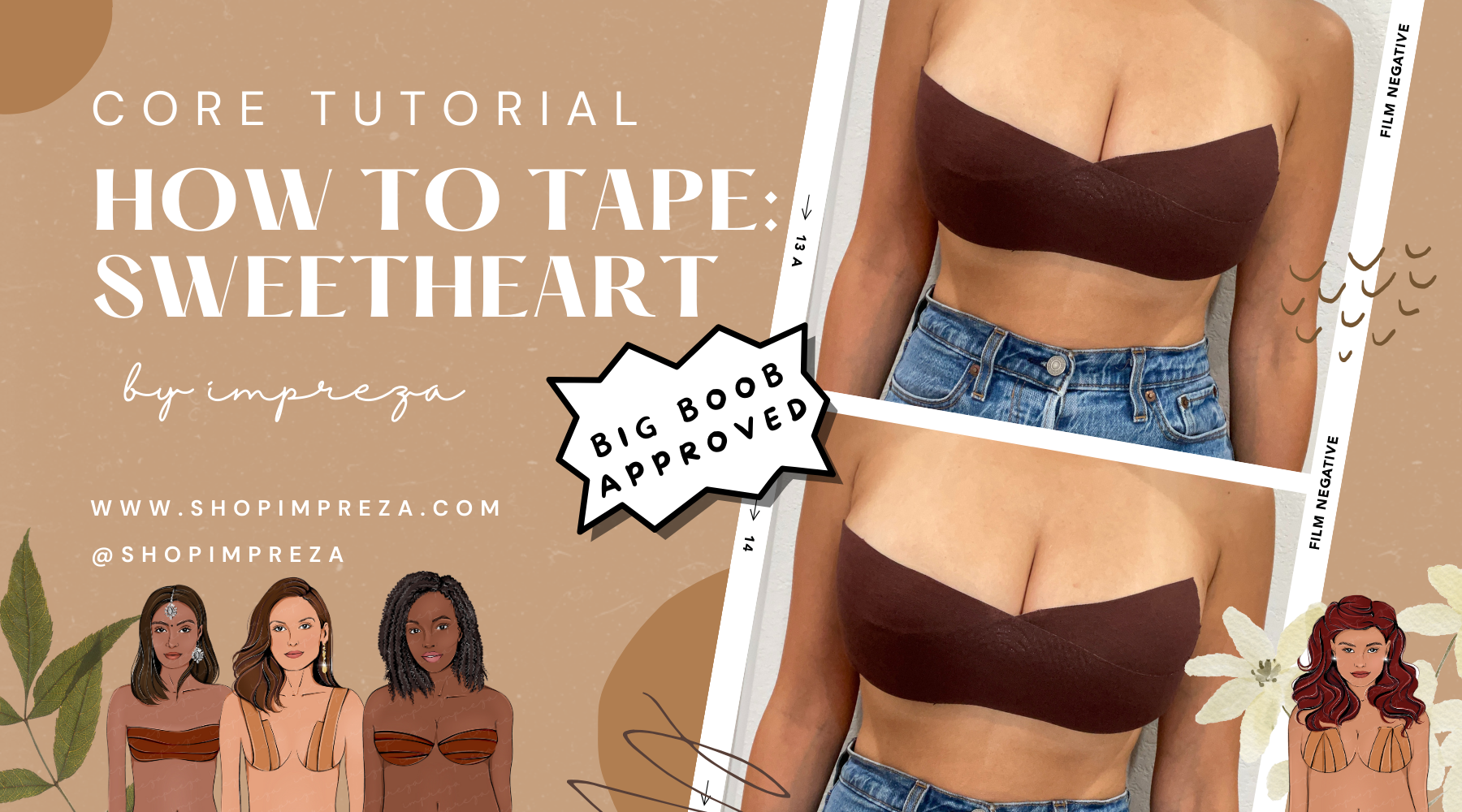 impreza breast & body tape tutorial sweetheart 