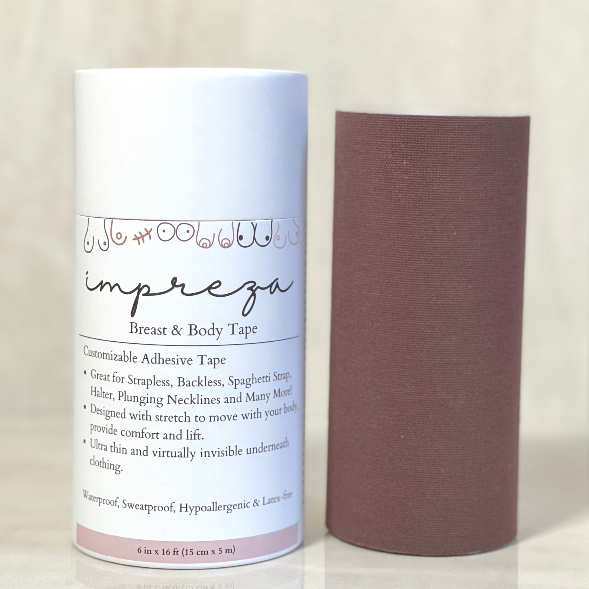 IMPREZA Breast & Body Tape - Espresso - 6 inches